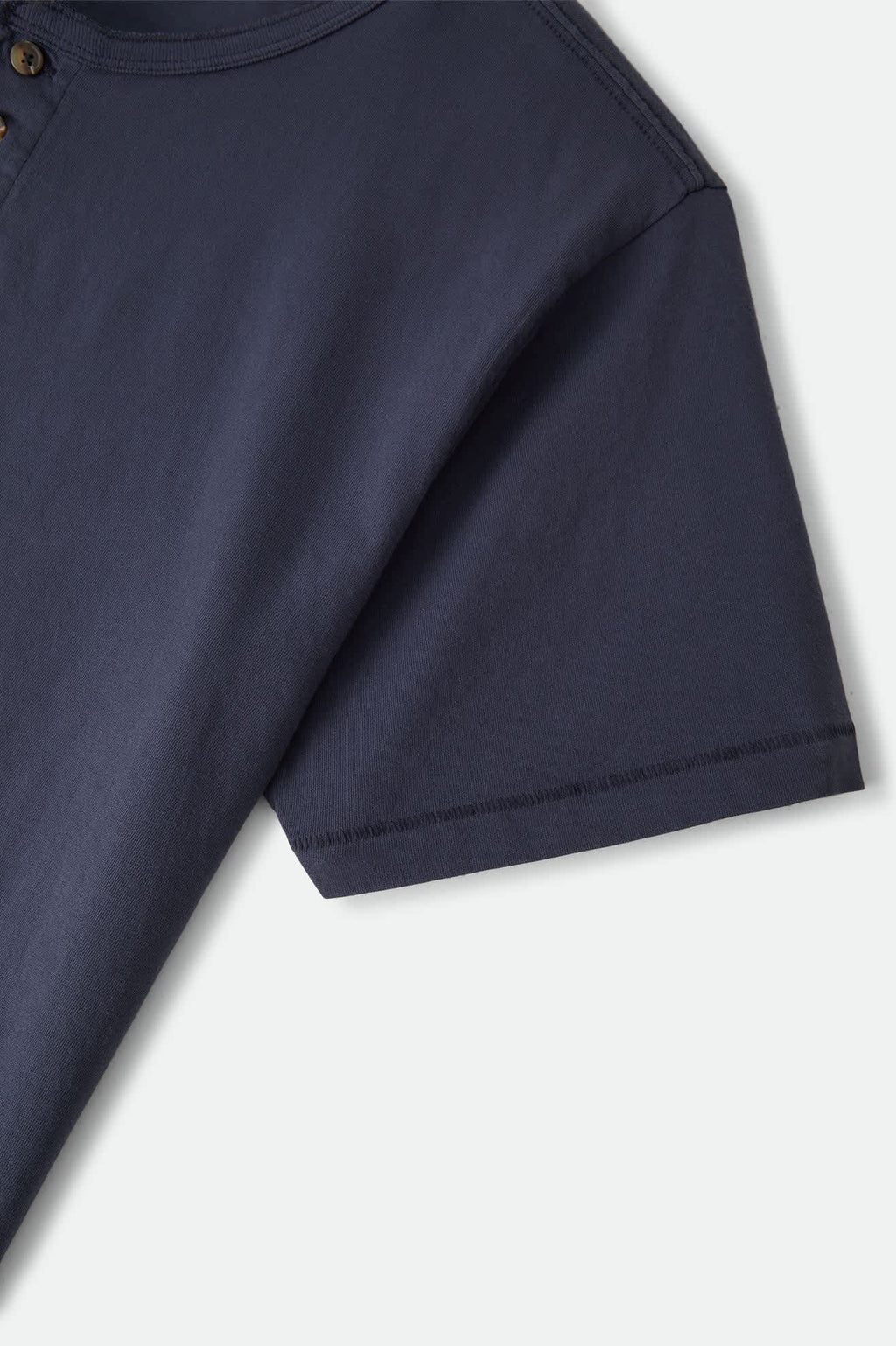 Brixton Baseline Henley T-Shirt - Washed Navy Vintage Wash