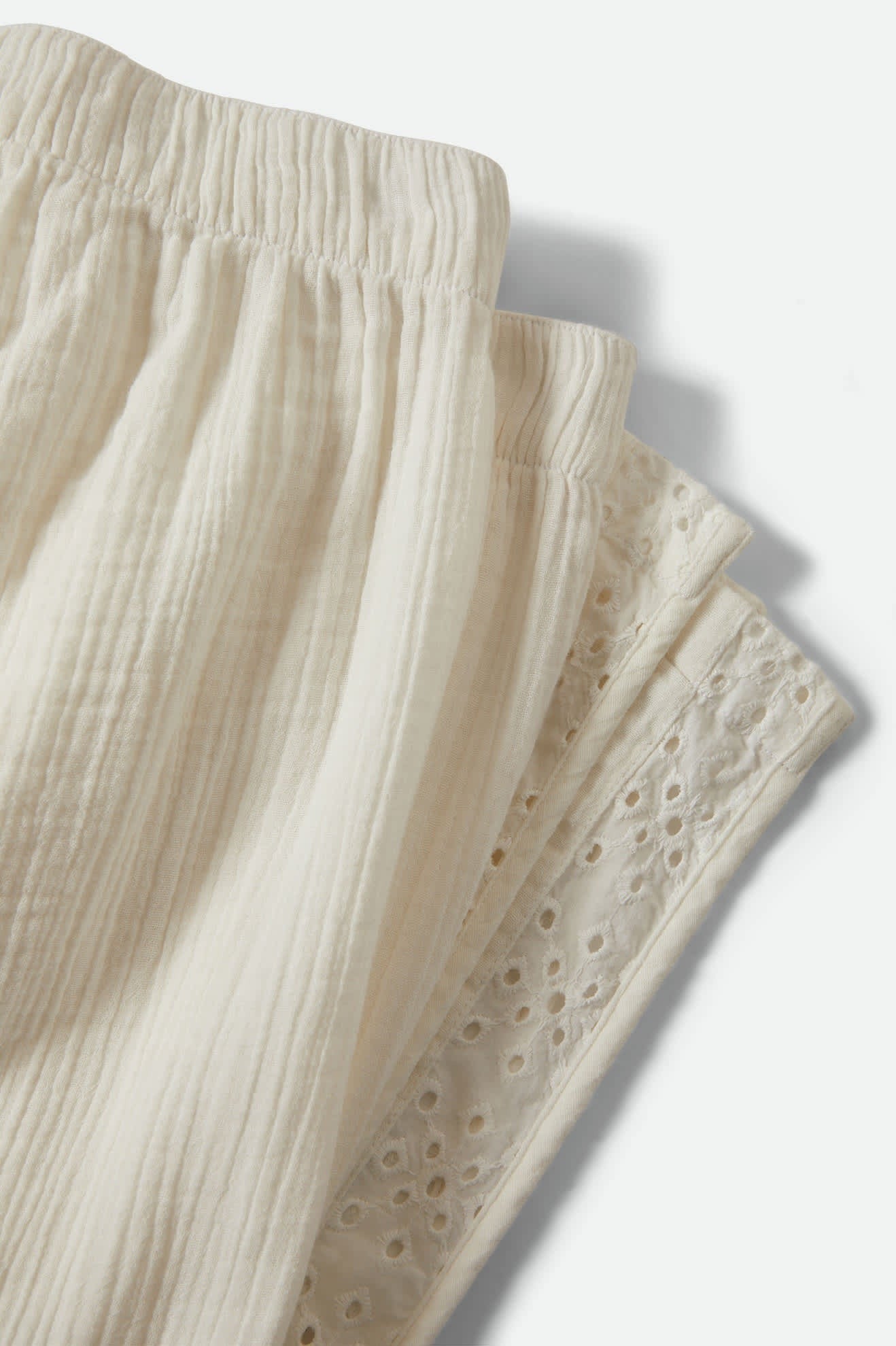 Seaside Eyelet Wide Leg Pant - Off White Eyelet