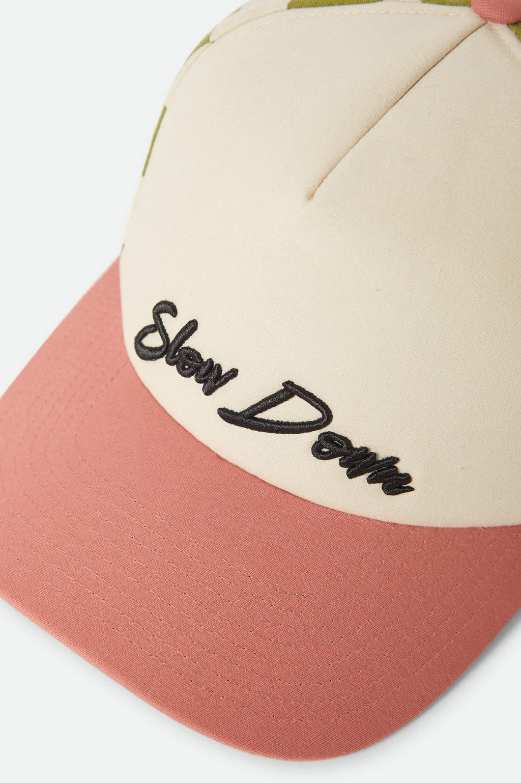 Slow Down Snapback - Sublime Green Gingham/Whitecap/Italian Clay