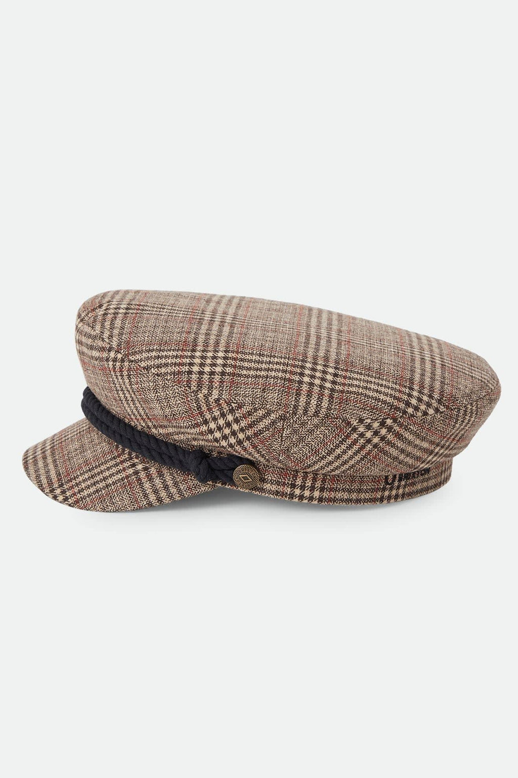 Fiddler Fisherman Cap - Brown/Tan/Red Plaid