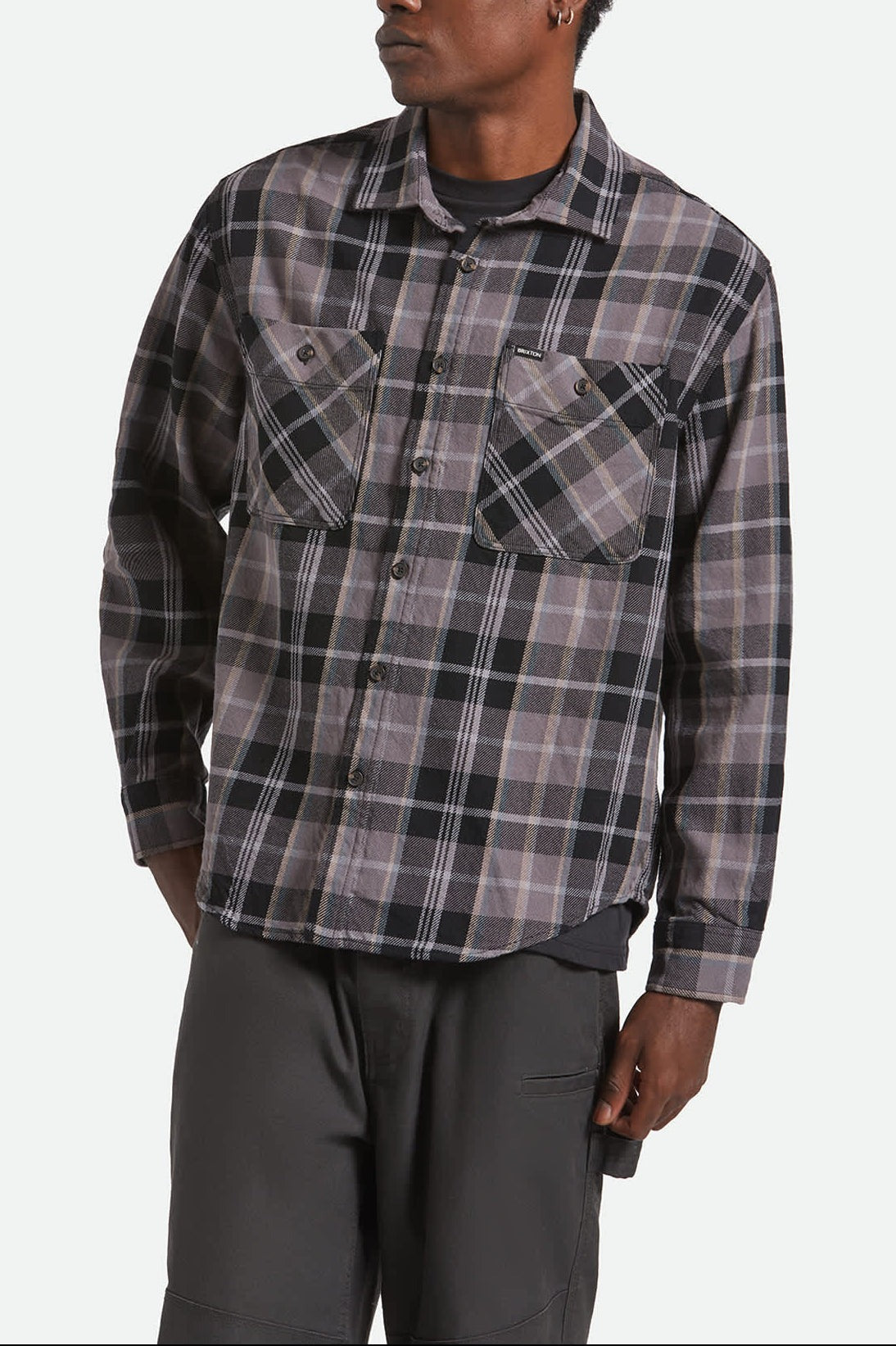Vintage Wash Flannel - Black/Charcoal Beige/Slate