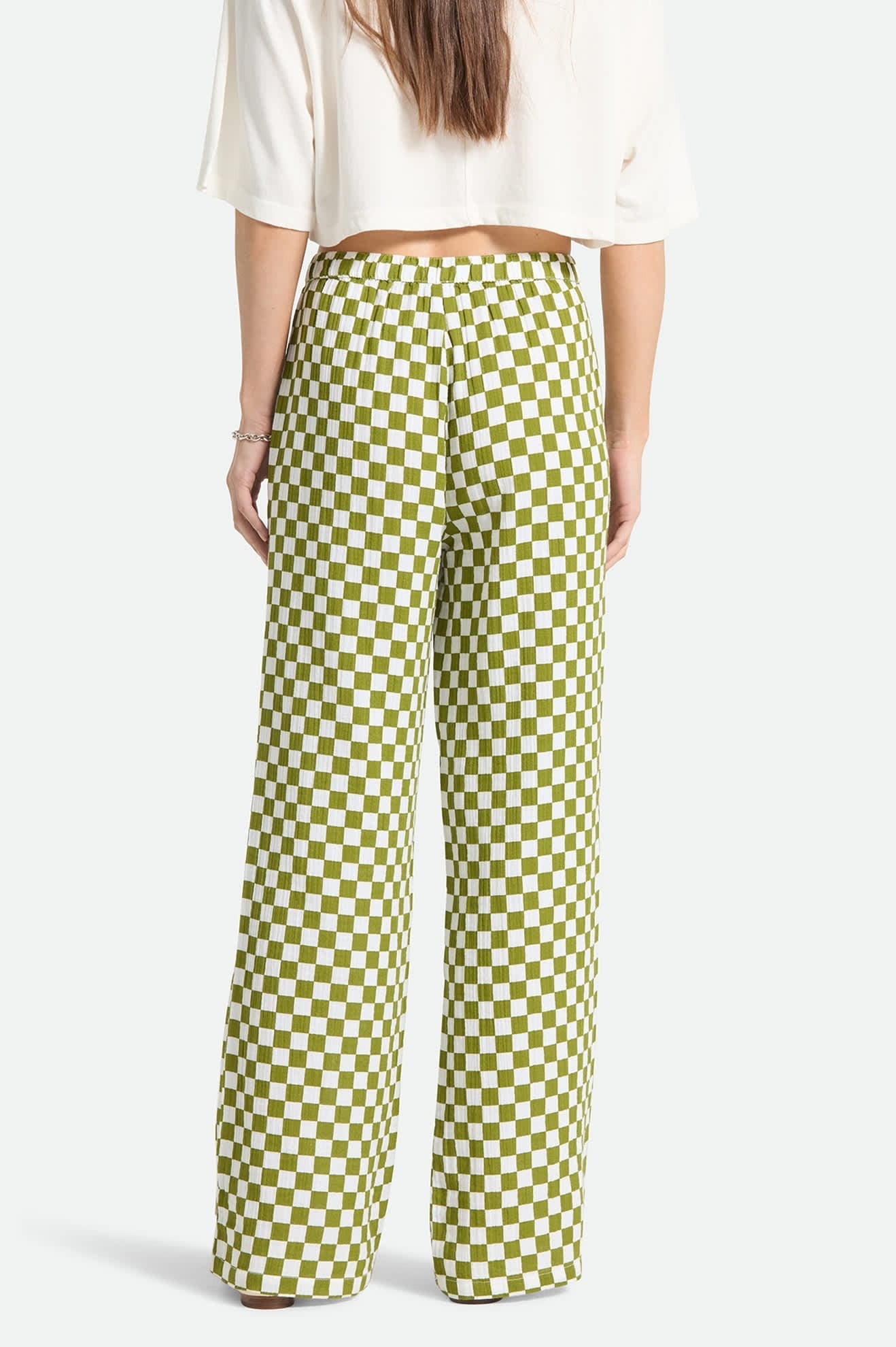 The Lola Lounge Pant - Sublime Green Checkerboard