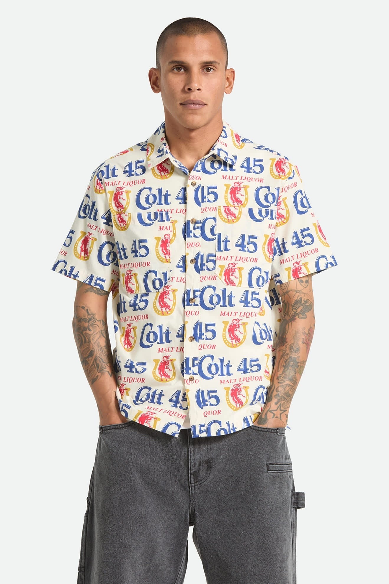Colt 45 X Brixton Short Sleeve Shirt - Multi
