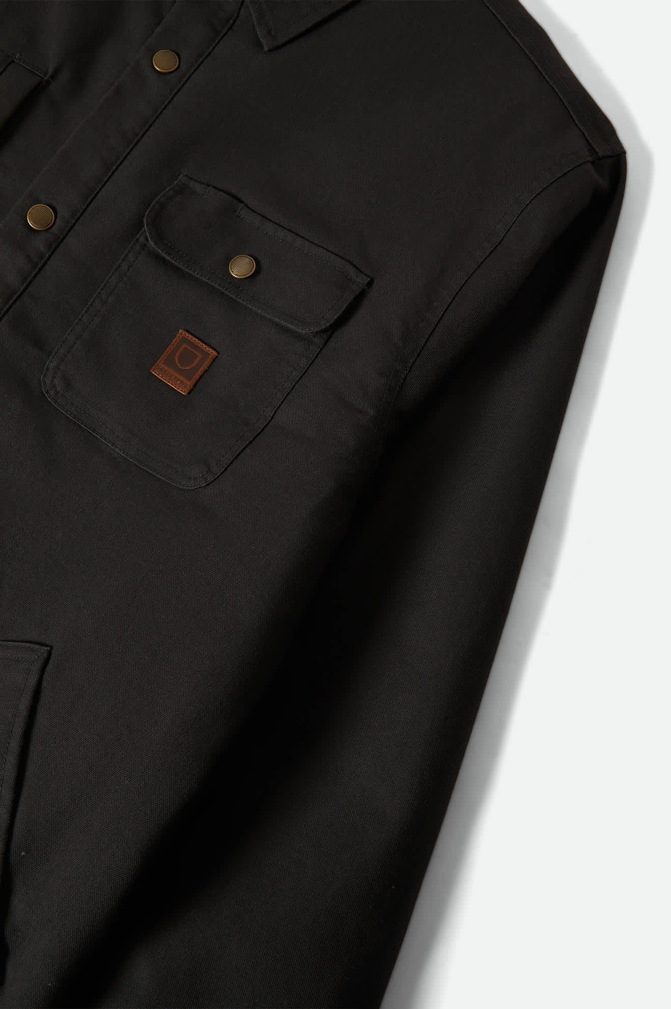 Builders Stretch Flannel Lined Jacket - Washed Black/Red