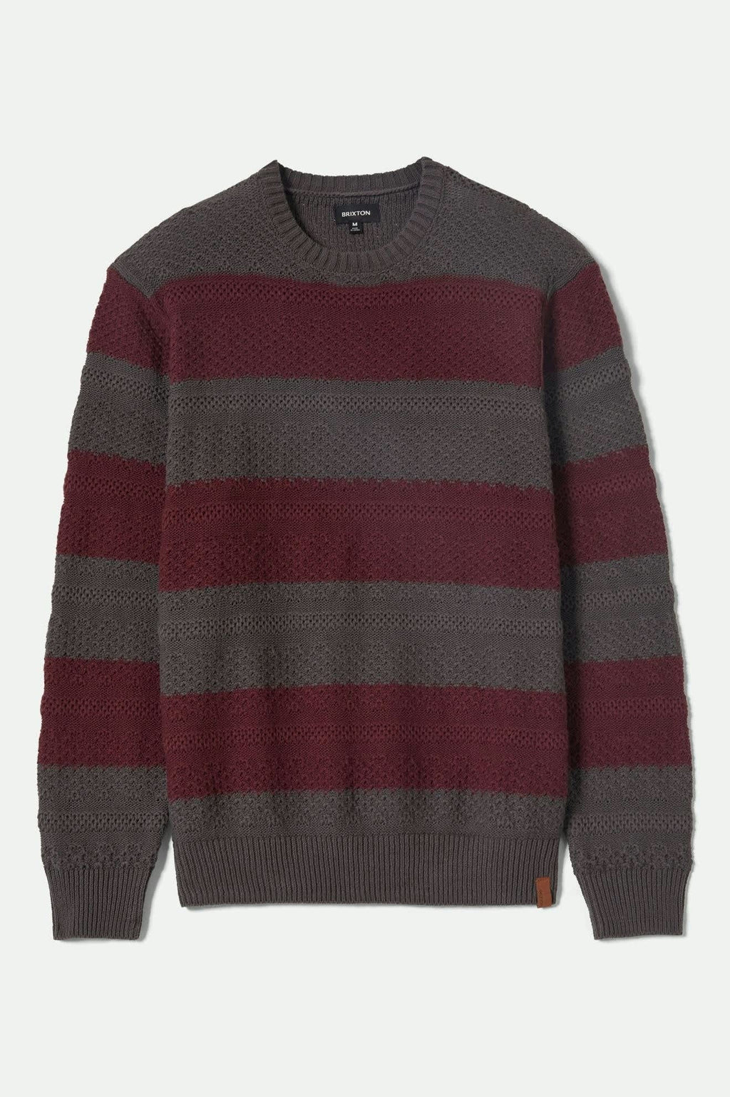 Midnight Crew Sweater - Black/Port Stripe