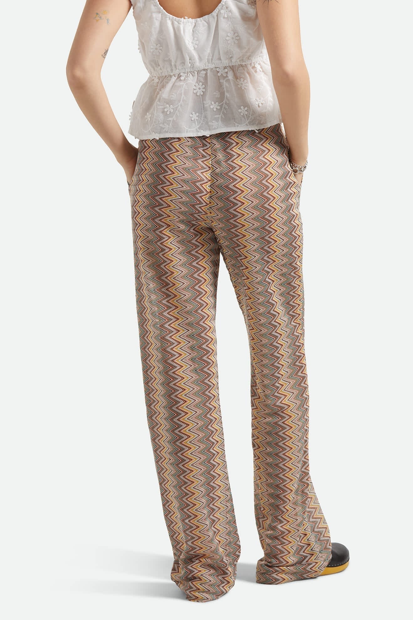 The Cabana Mesh Lounge Pant - Multi Color Zigzag