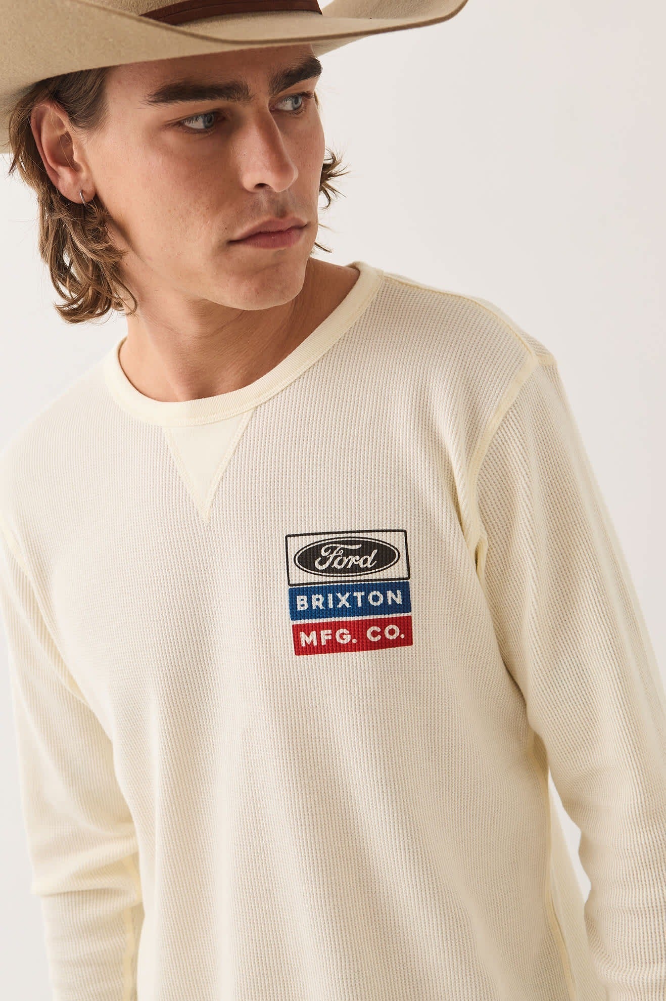 Ford Service Dept Waffle T-Shirt - Wimbledon White