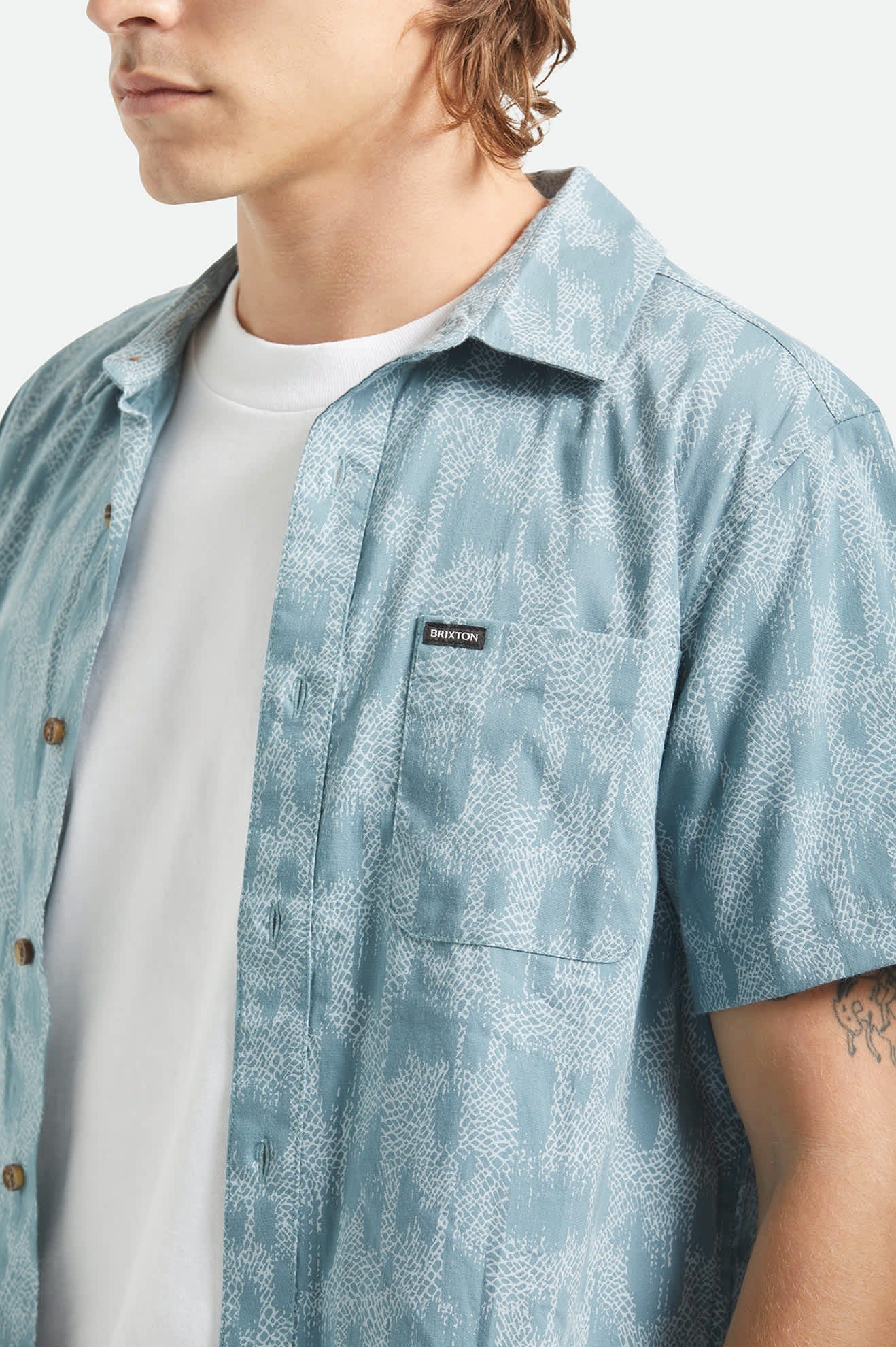 Charter Print Short Sleeve Shirt - Trooper Crackle Paint