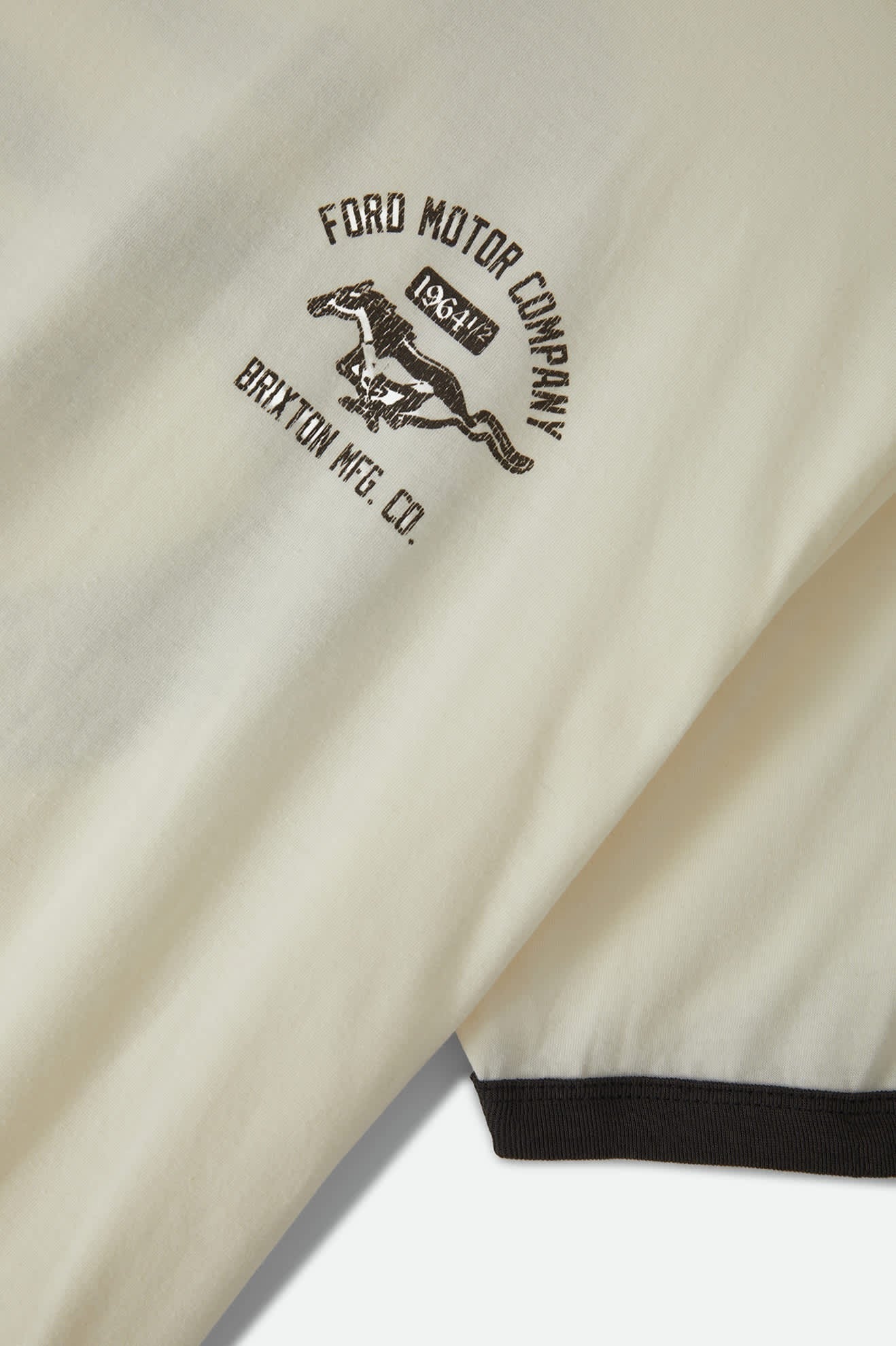 Ford Mustang Ringer T-Shirt - Wimbledone White/Burnt Rubber