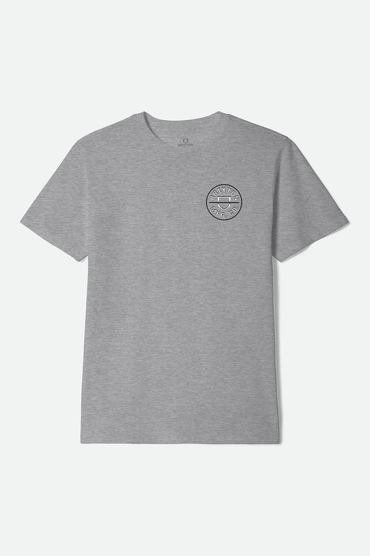 Crest II Short Sleeve Standard T-Shirt - Heather Grey/White/Black