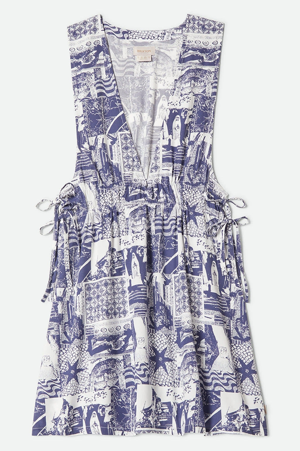 The Bells Dress - Navy/White Collage