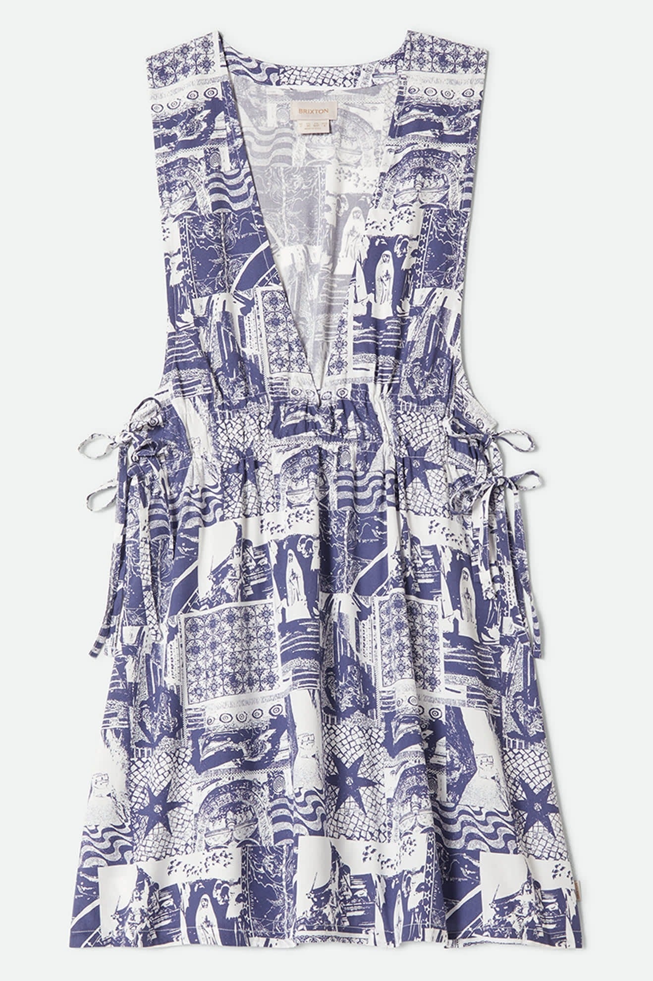 The Bells Dress - Navy/White Collage