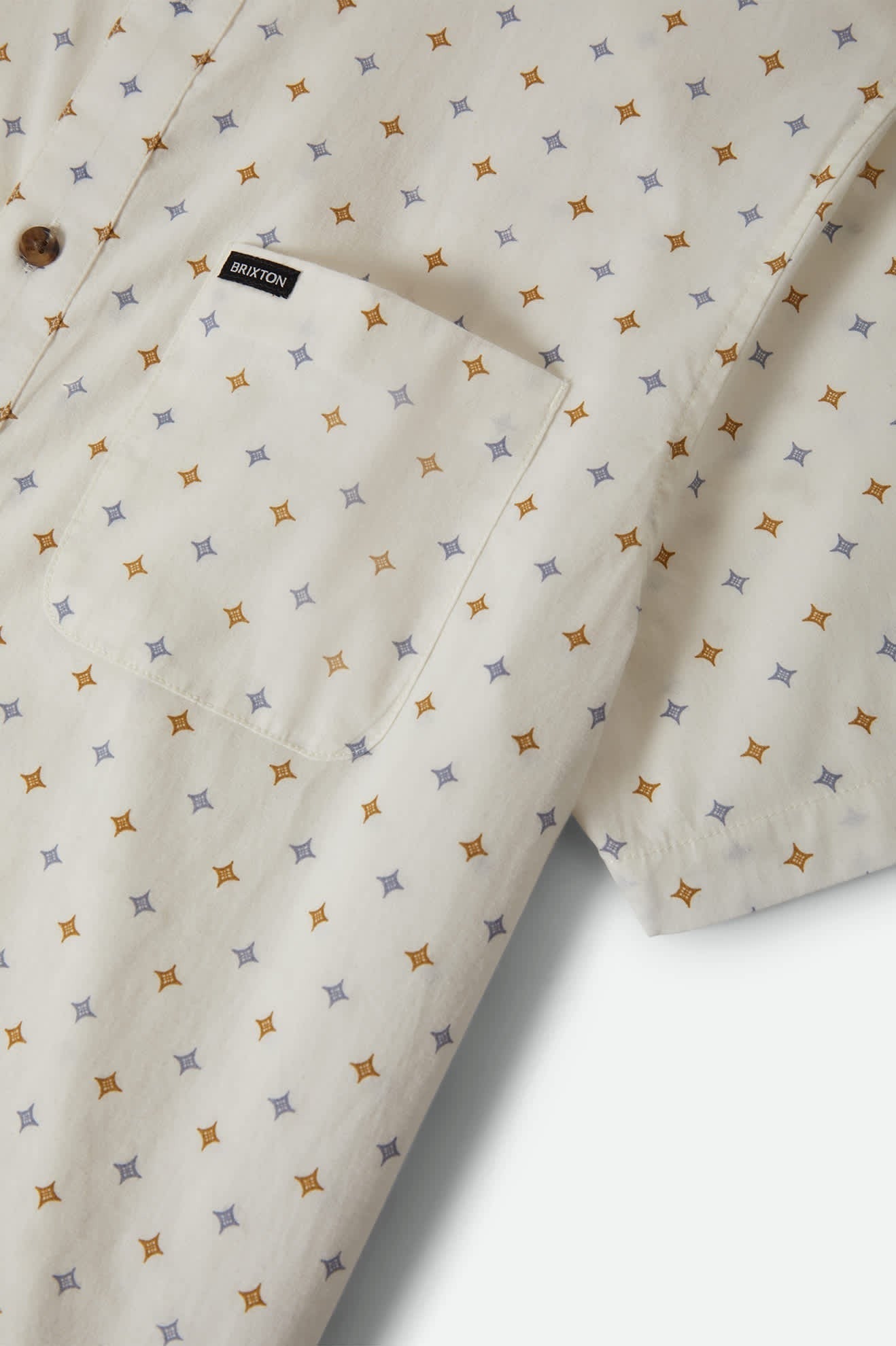Charter Print Short Sleeve Shirt - Off White/Multi Diamond Tile