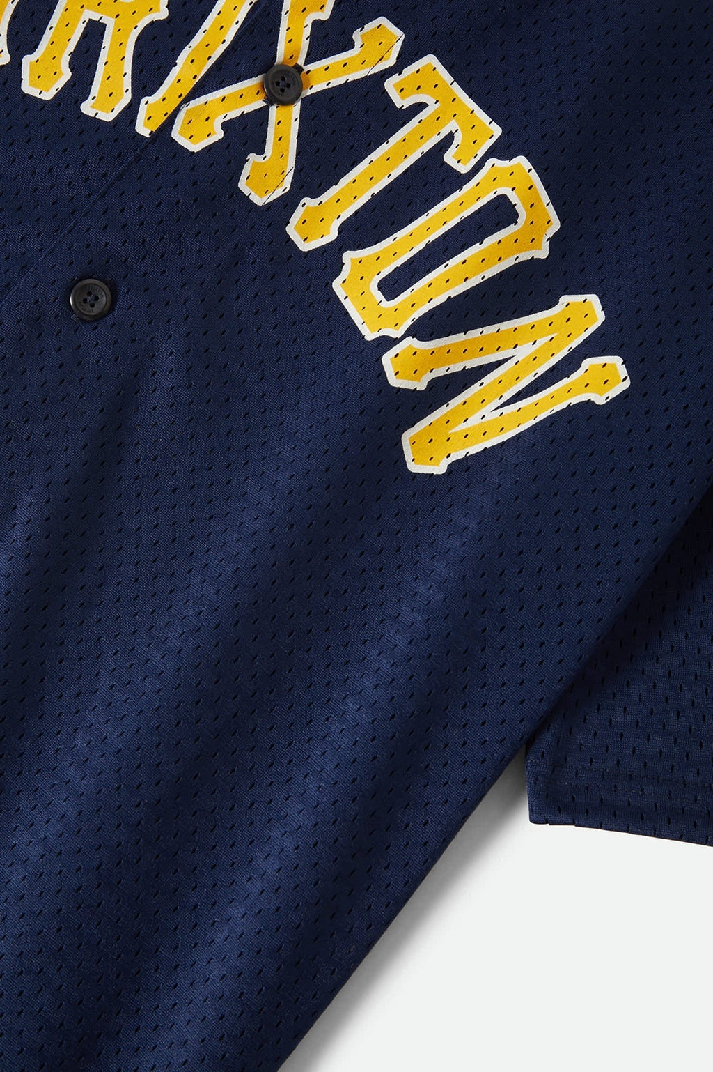 The Brixton Mesh Short Sleeve Baseball Jersey - Washed Navy