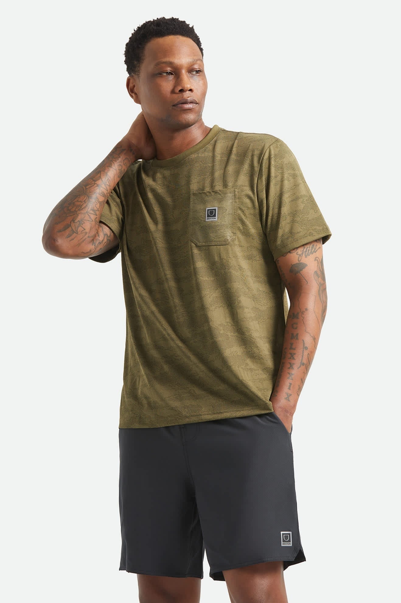 Journey Short Sleeve Pocket T-Shirt - Olive Tiger Camo