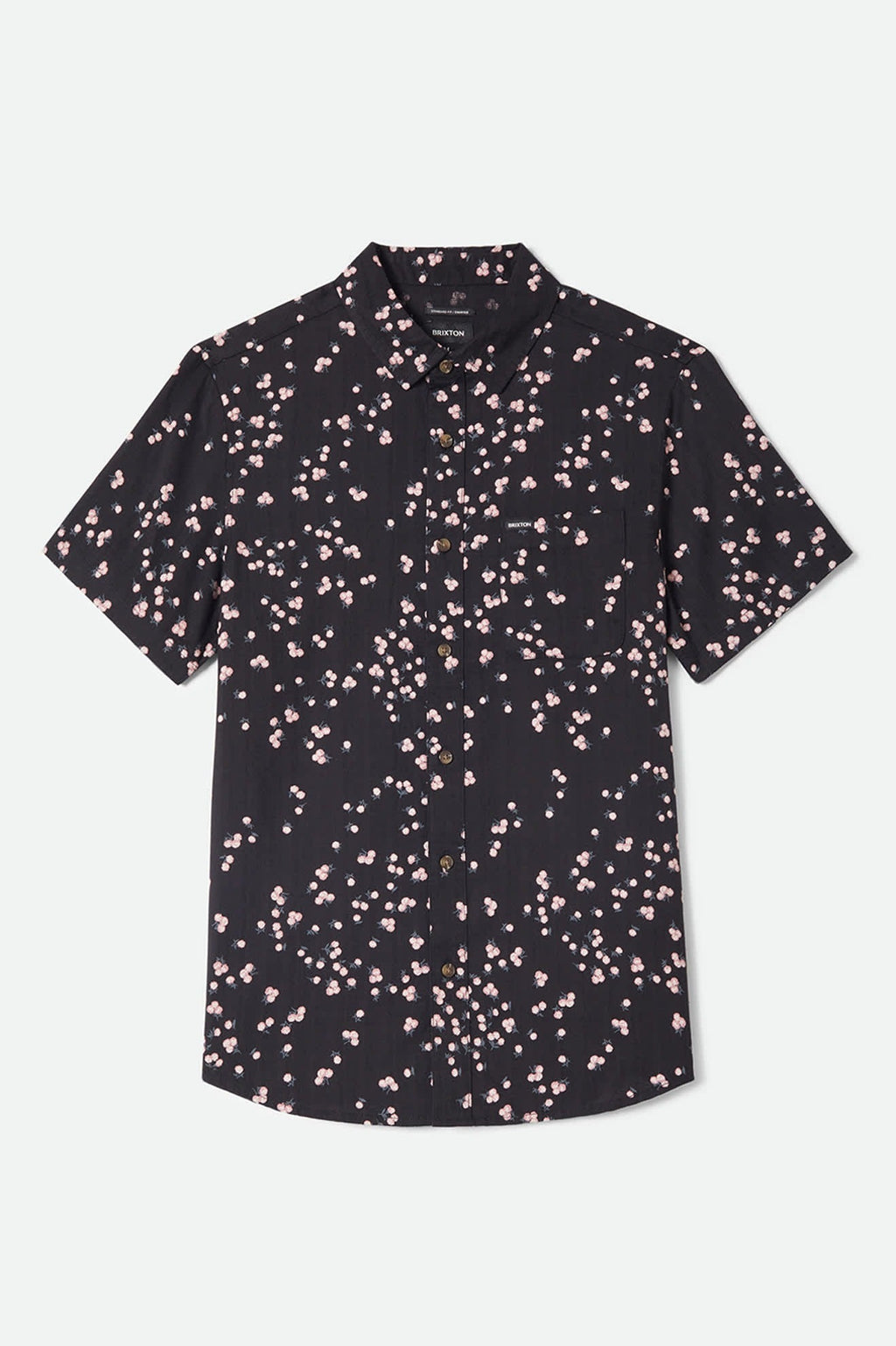 Charter Slub Short Sleeve Shirt - Black/Pink
