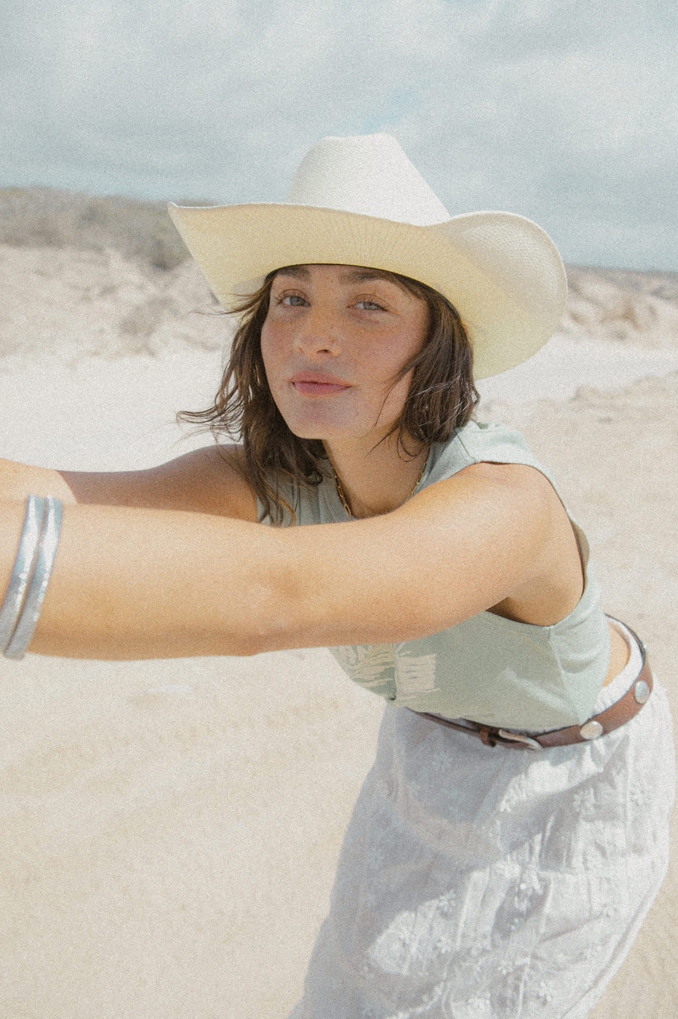 Laredo Straw Cowboy Hat - Bone