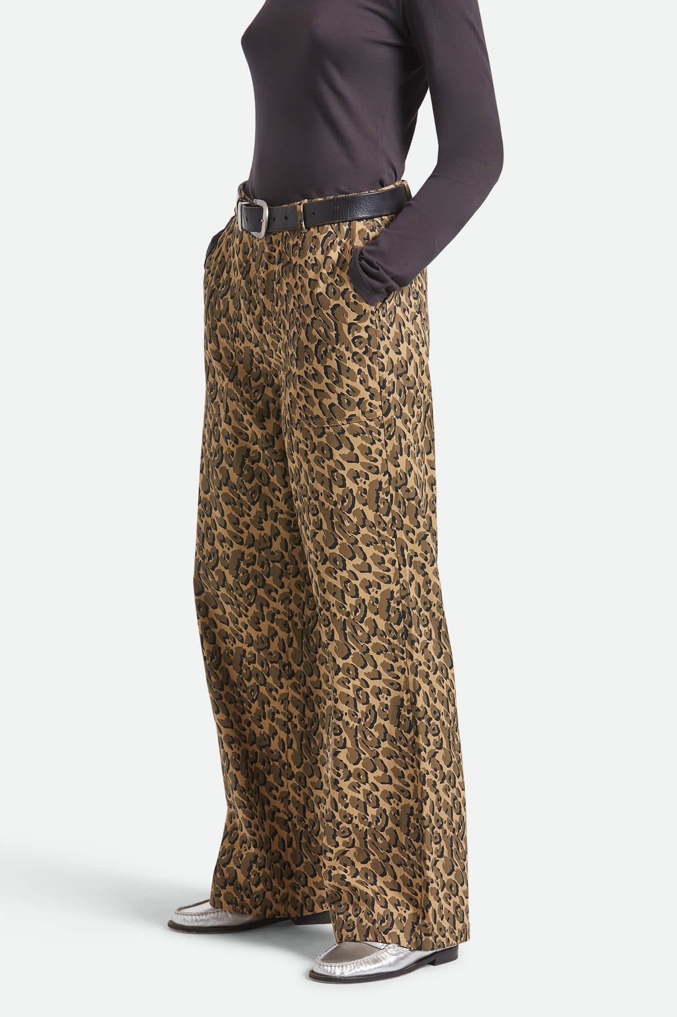Jane Utility Wide Leg Pant - Brown Cheetah