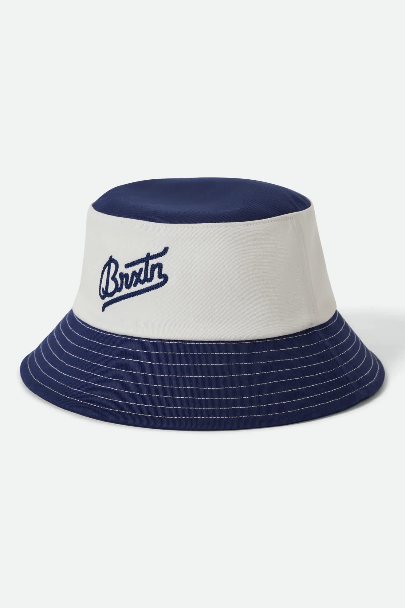 Eldon Packable Bucket Hat - Midnight Blue/Off White