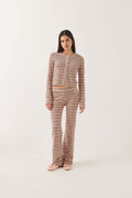 Siesta Stripe Knit Pant - Green Multi Stripe
