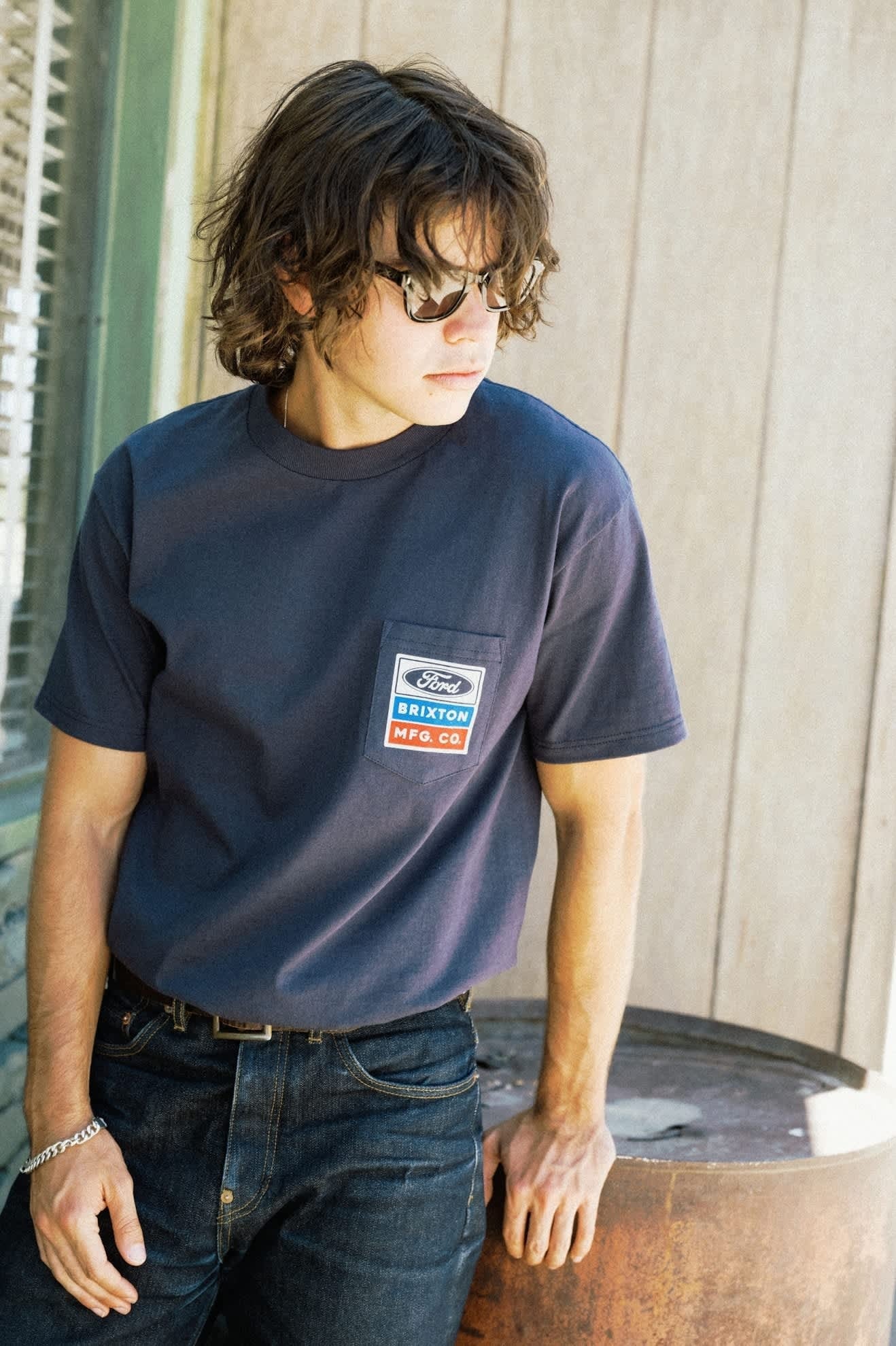 Ford Service Dept Pocket T-Shirt - American Navy