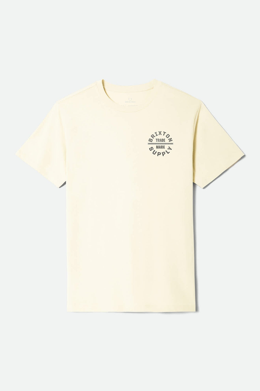 Oath V Short Sleeve Standard T-Shirt - Cream/Washed Black
