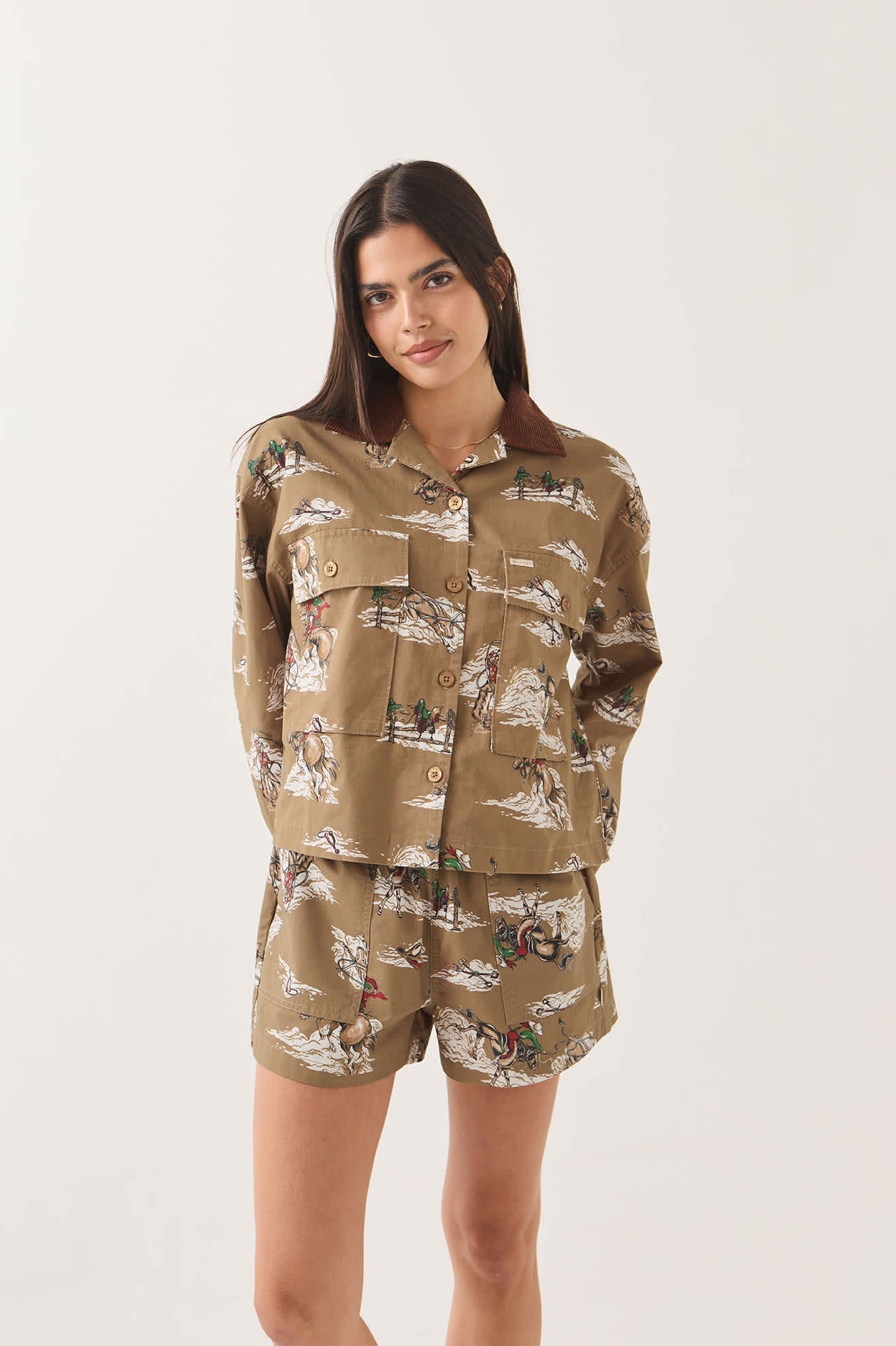Utopia Overshirt - Mid Century Cowboy Print