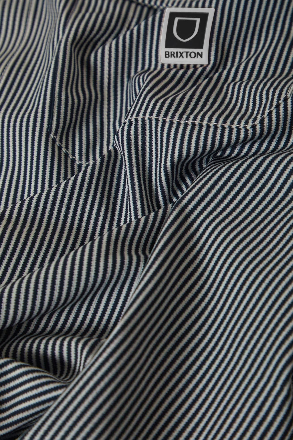 Journey Lightweight Long Sleeve Shirt - Navy/White Stripe