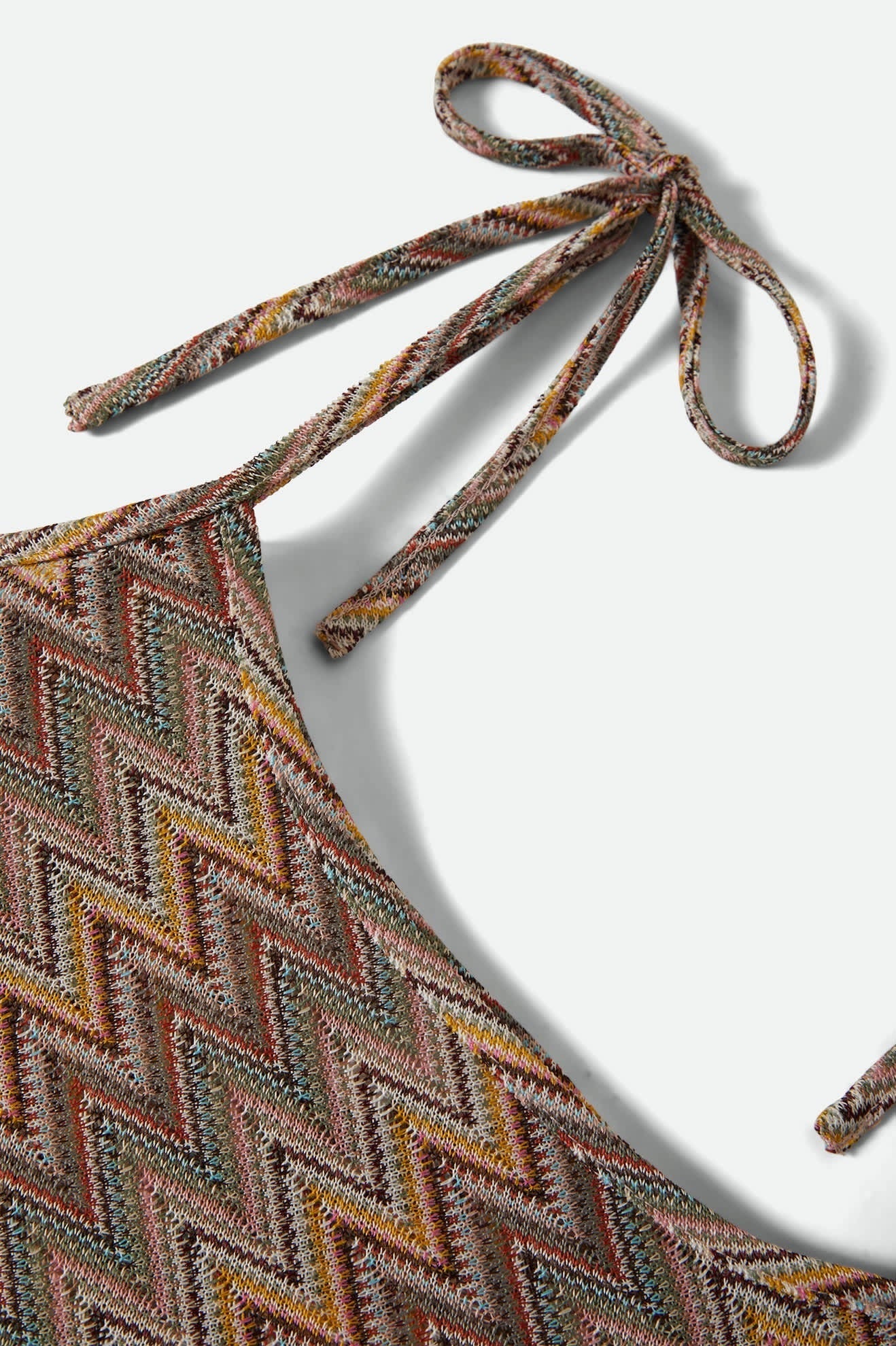 The Cabana Mesh Tunic Dress - Multi Color Zigzag