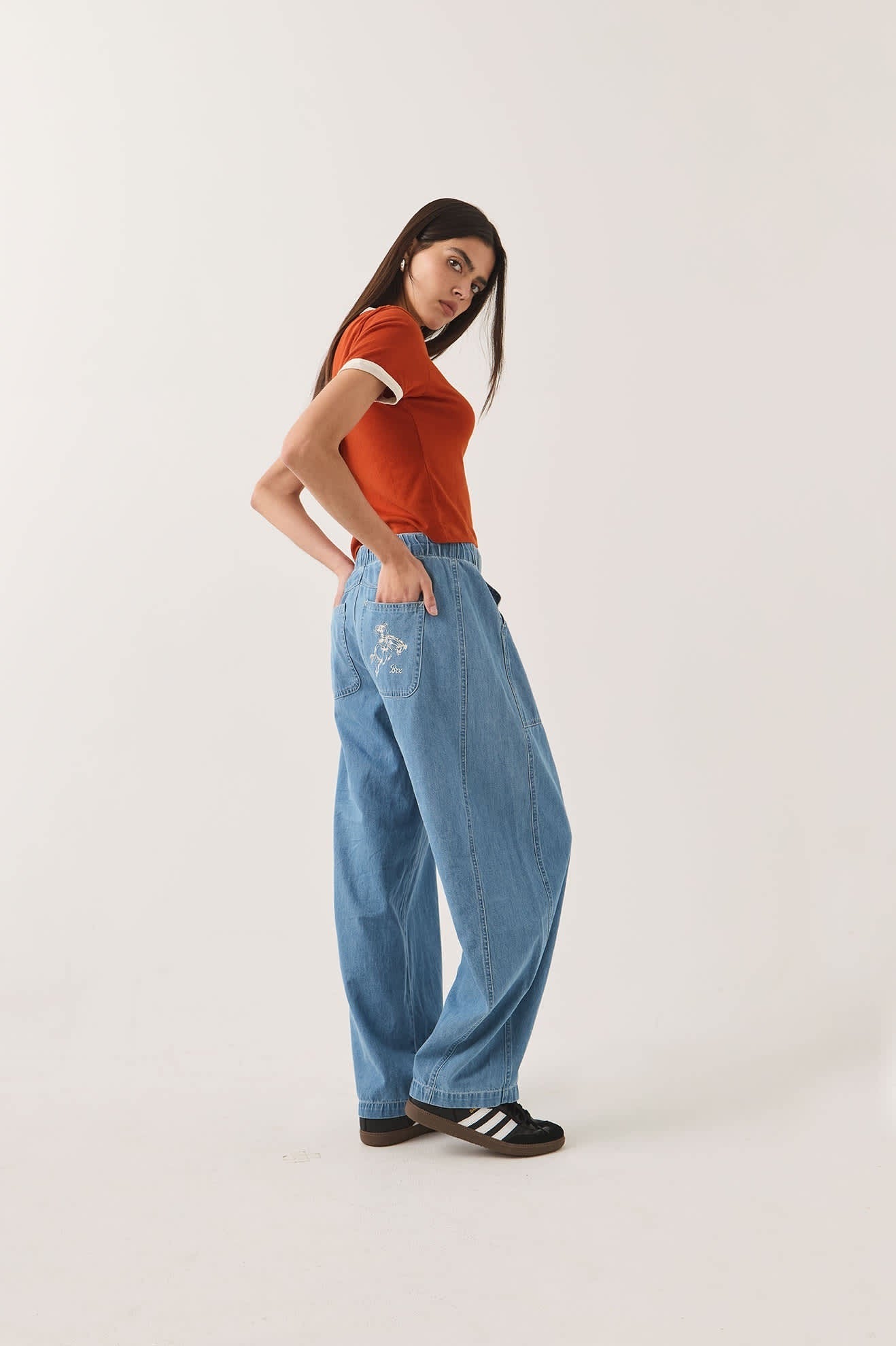 Utility Everyday Barrel Pant - Light Stone Wash