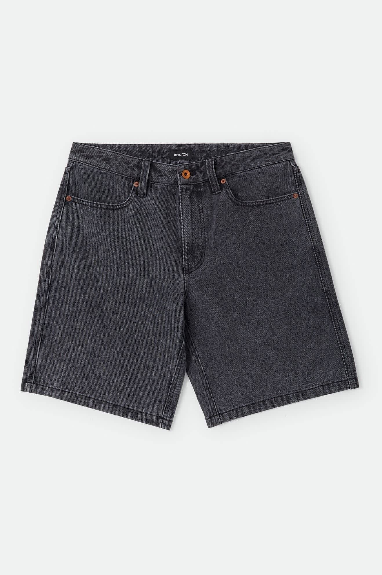 Brixton Relaxed Short - Washed Black Denim
