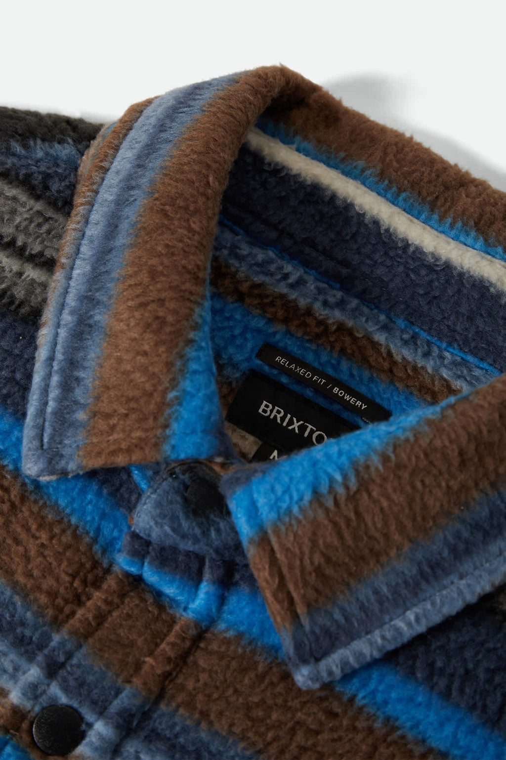 Bowery Arctic Stretch Fleece - Mood Indigo Blanket Stripe
