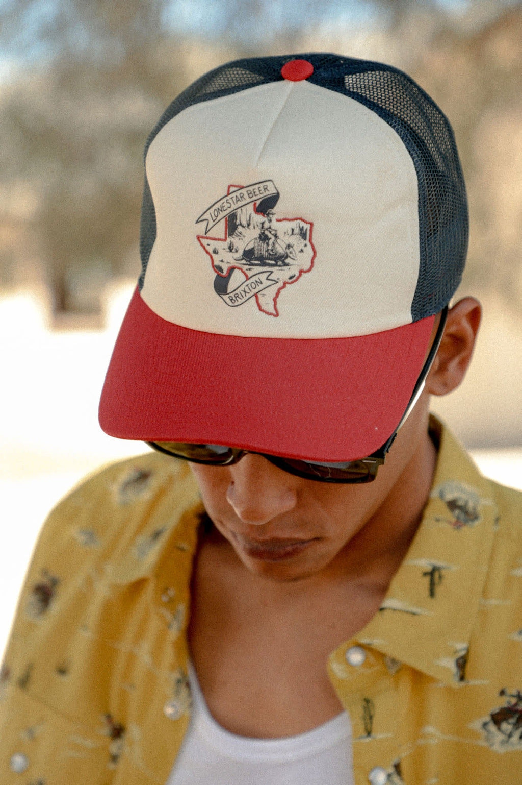 Lone Star X Brixton Trucker Hat - Red/White/Blue