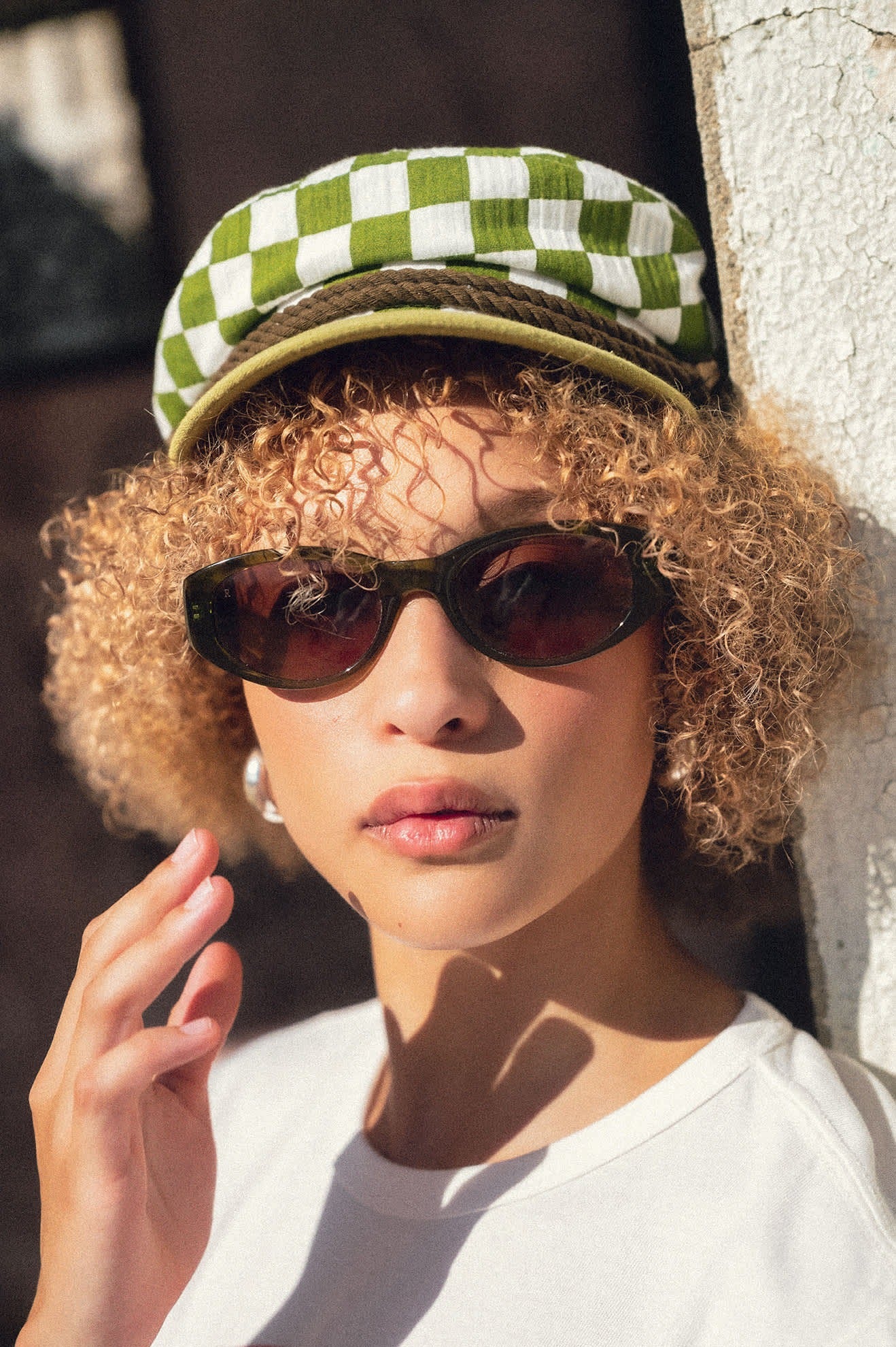 Fiddler Fisherman Cap - Sublime Green Checker Board