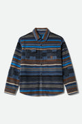 Bowery Arctic Stretch Fleece - Mood Indigo Blanket Stripe