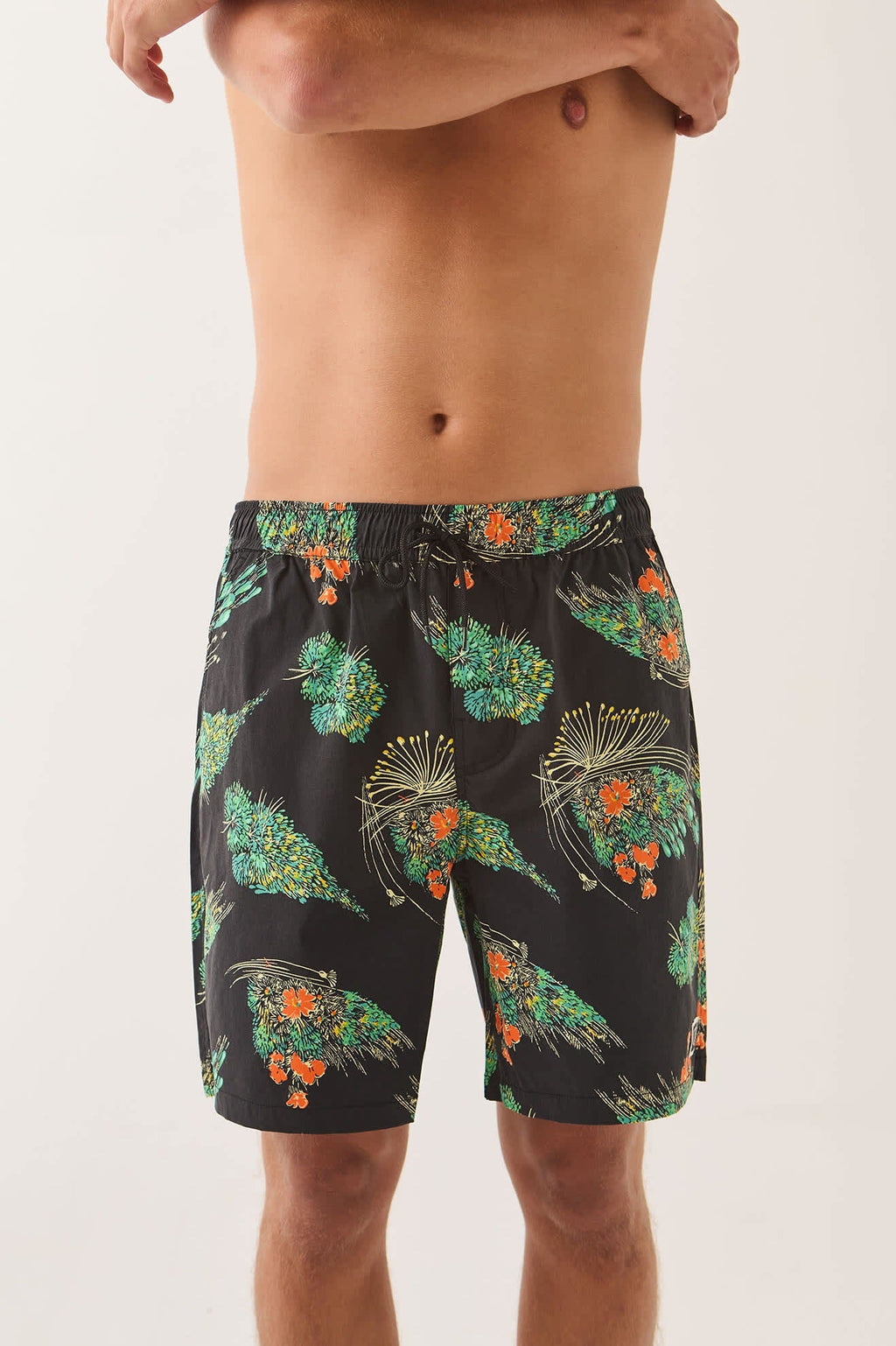 Everyday Stretch Hybrid Short 7" - Black Floral