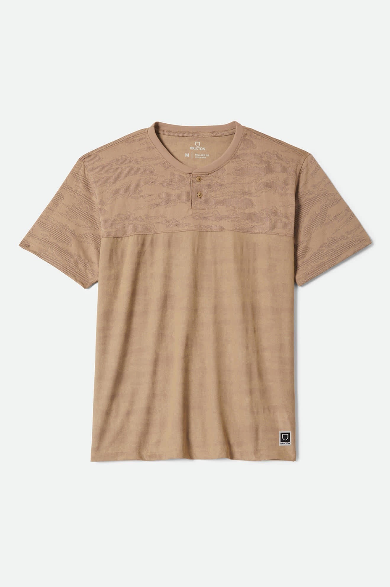 Journey Short Sleeve Henley - Desert Tiger Camo