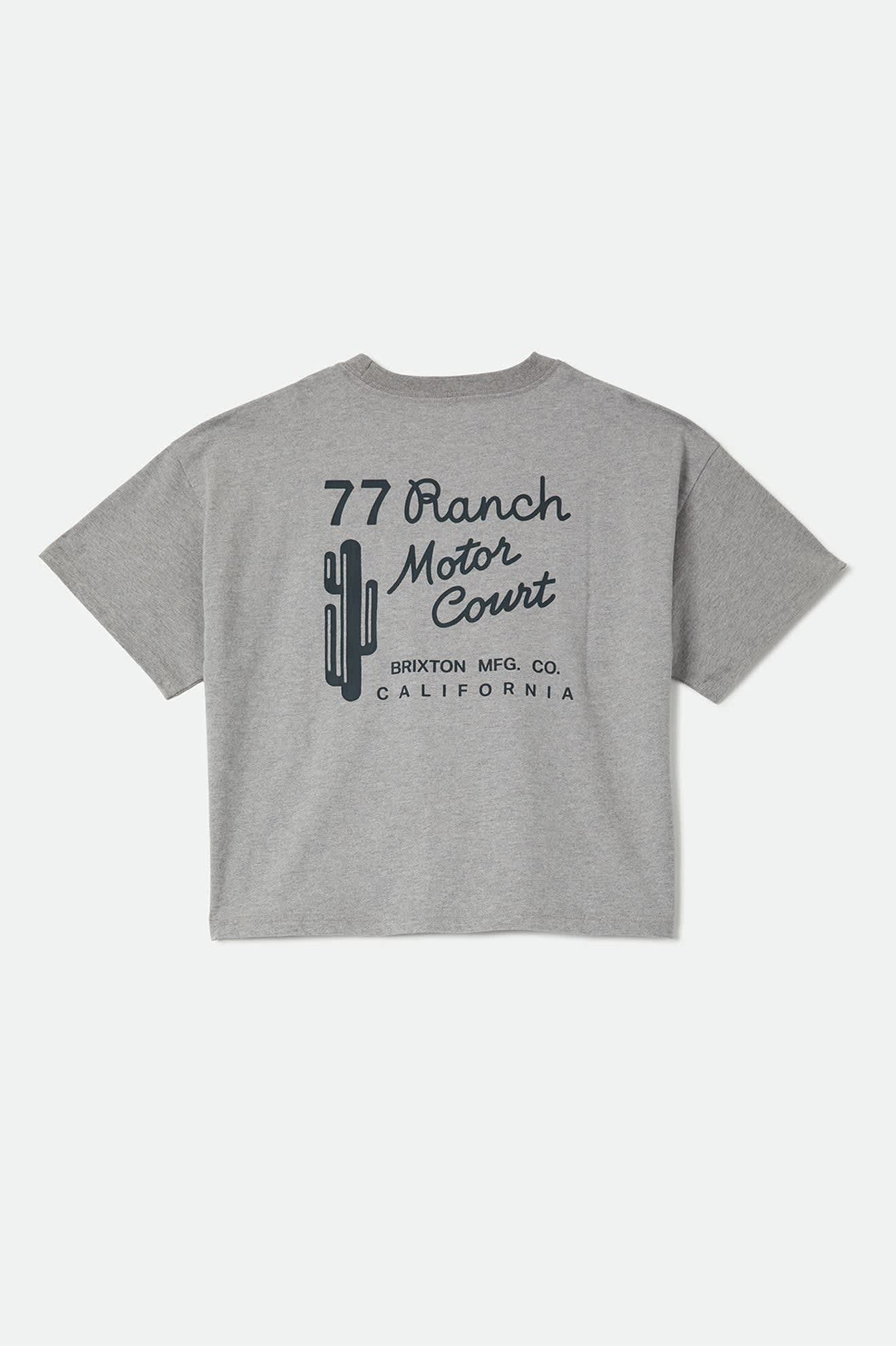 Ranch Motor Court Boxy Crop Top - Heather Grey