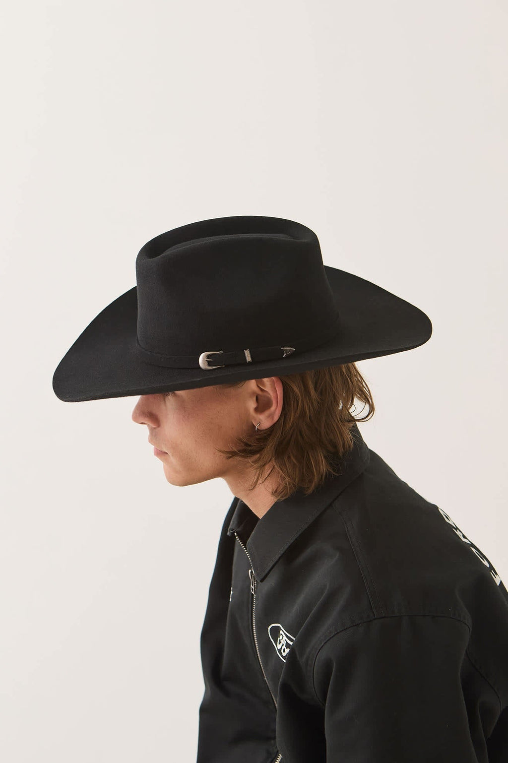 Prescott Brick Top Cowboy Hat - Black