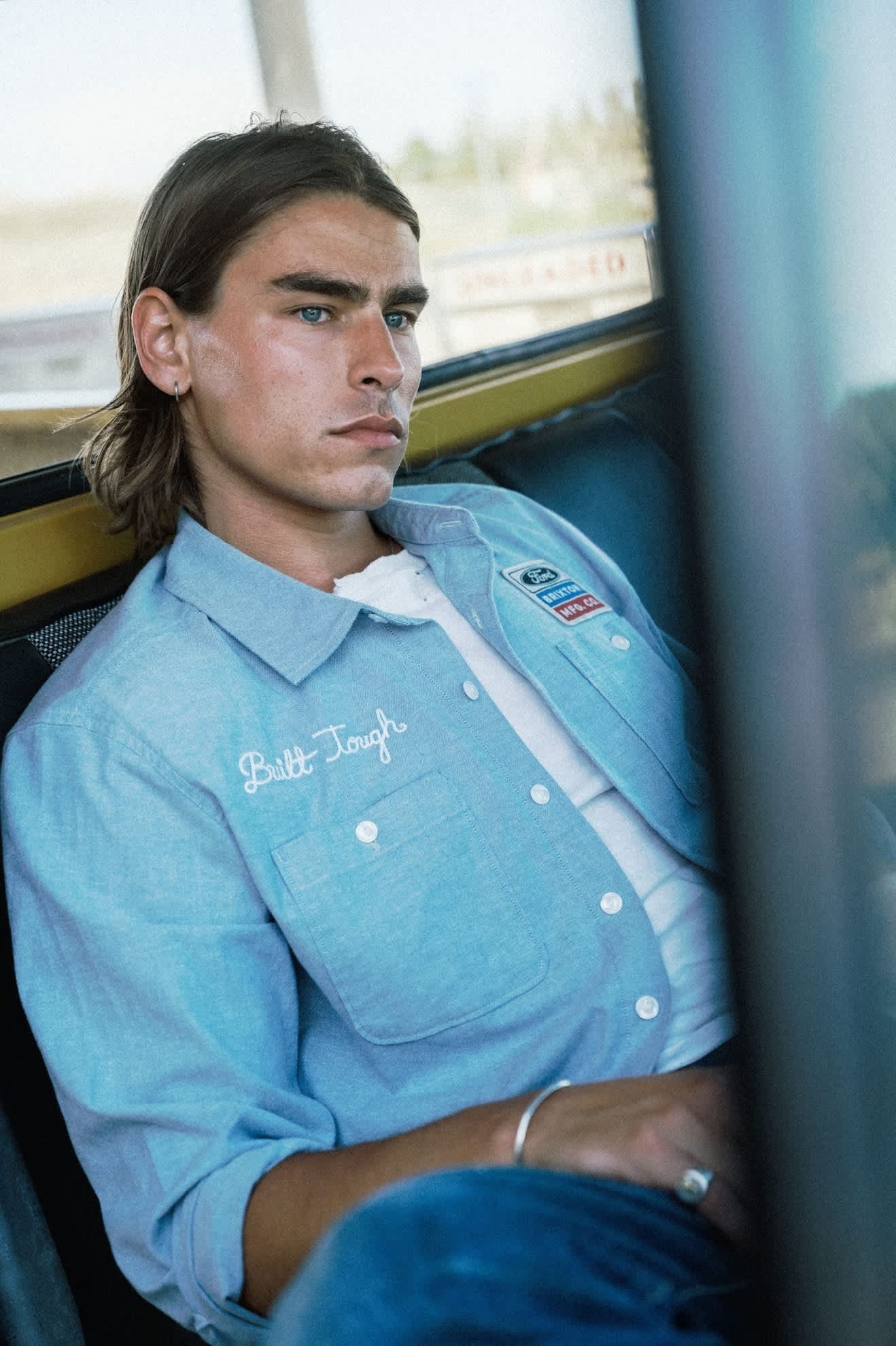 Ford Service Dept Workshirt - Blue Chambray
