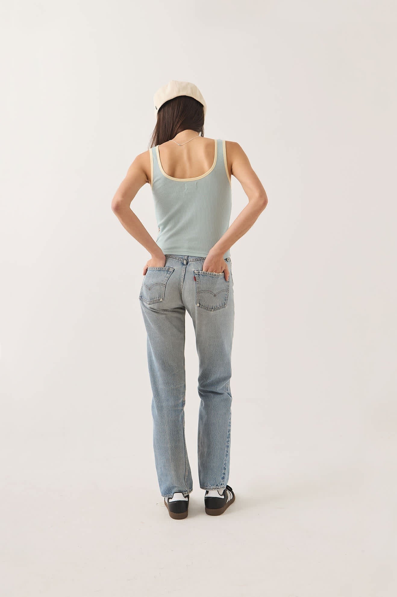 Ringer Organic A-Tank - Sea Grass/Waxed Paper