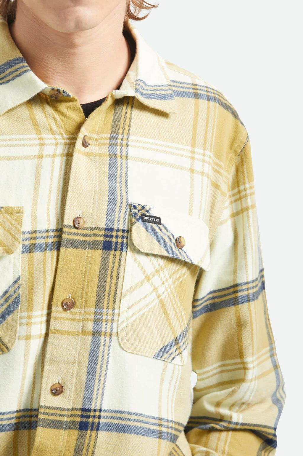 Bowery Lightweight Ultra Soft Flannel - Yellow/Dusted Ochre