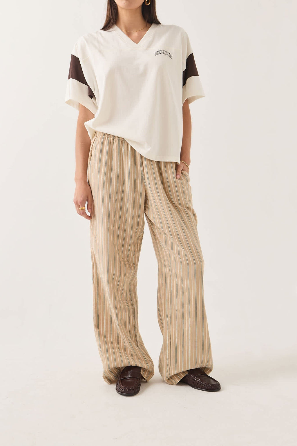 Lounge Pant - Sand Stripe
