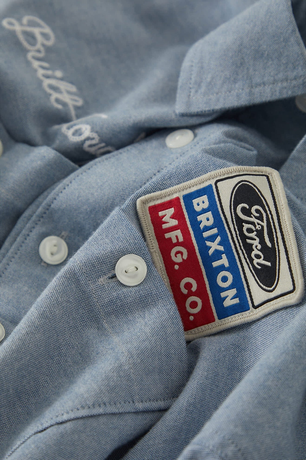 Ford Service Dept Workshirt - Blue Chambray
