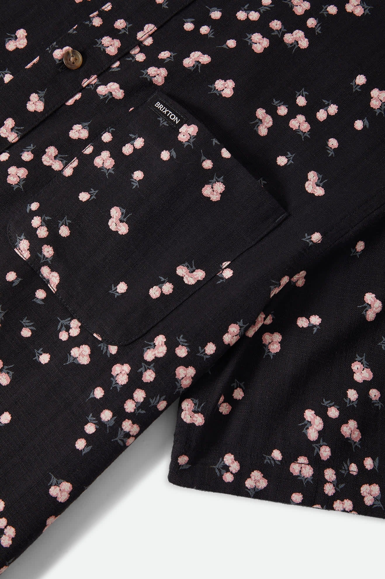 Charter Slub Short Sleeve Shirt - Black/Pink