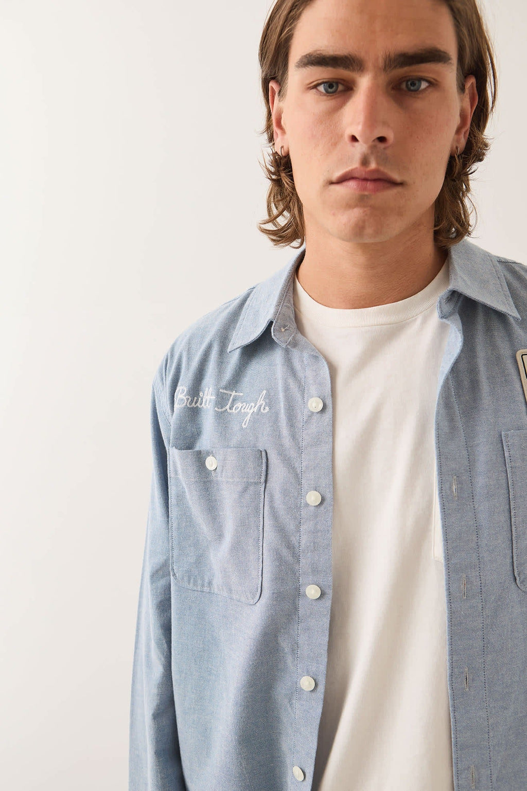 Ford Service Dept Workshirt - Blue Chambray