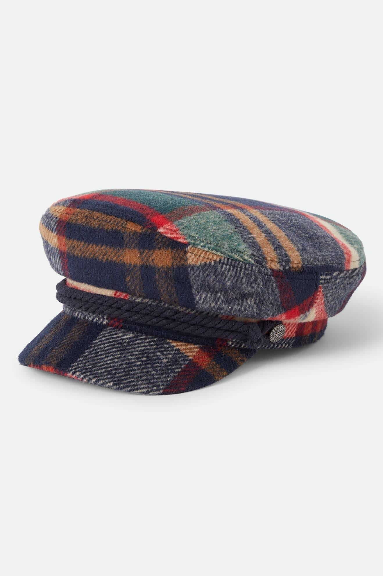 Fiddler Fisherman Cap - Navy/Green/Red/Cream