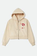 Kissing Hearts Zip Hood - Whitecap