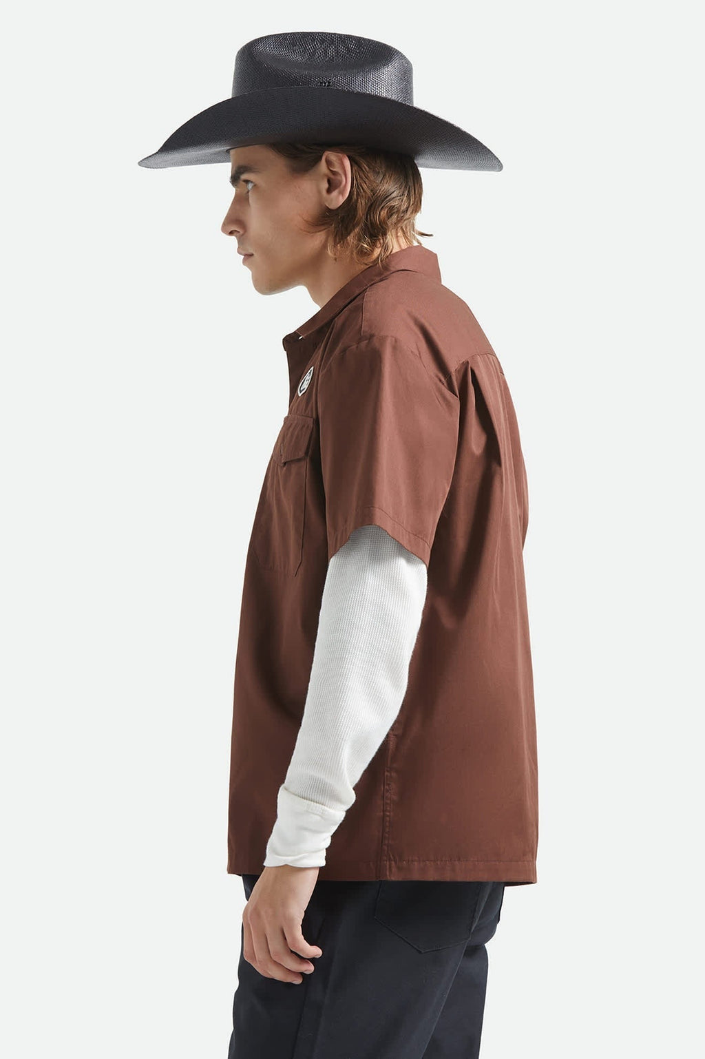 Builders Olson Short Sleeve Shirt - Chocolate