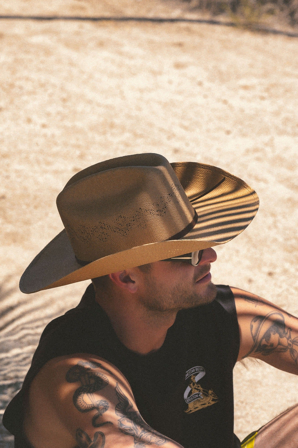 Lone Star Straw Cowboy Hat - Texas Gold